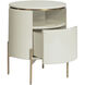 Paloma 23.5 X 19 inch High Gloss Cream End Table
